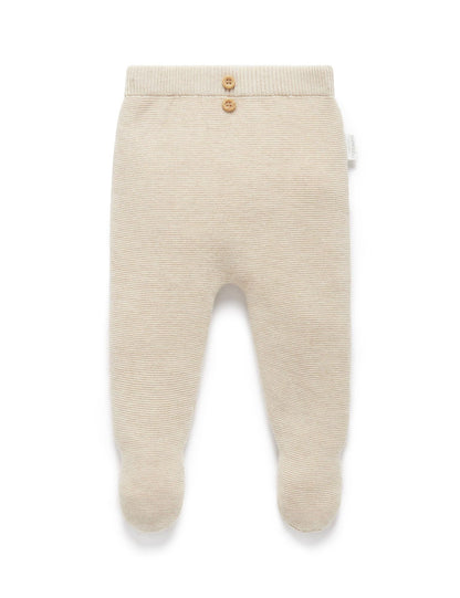 Purebaby Textured Leggings - Wheat Melange, 3-6M