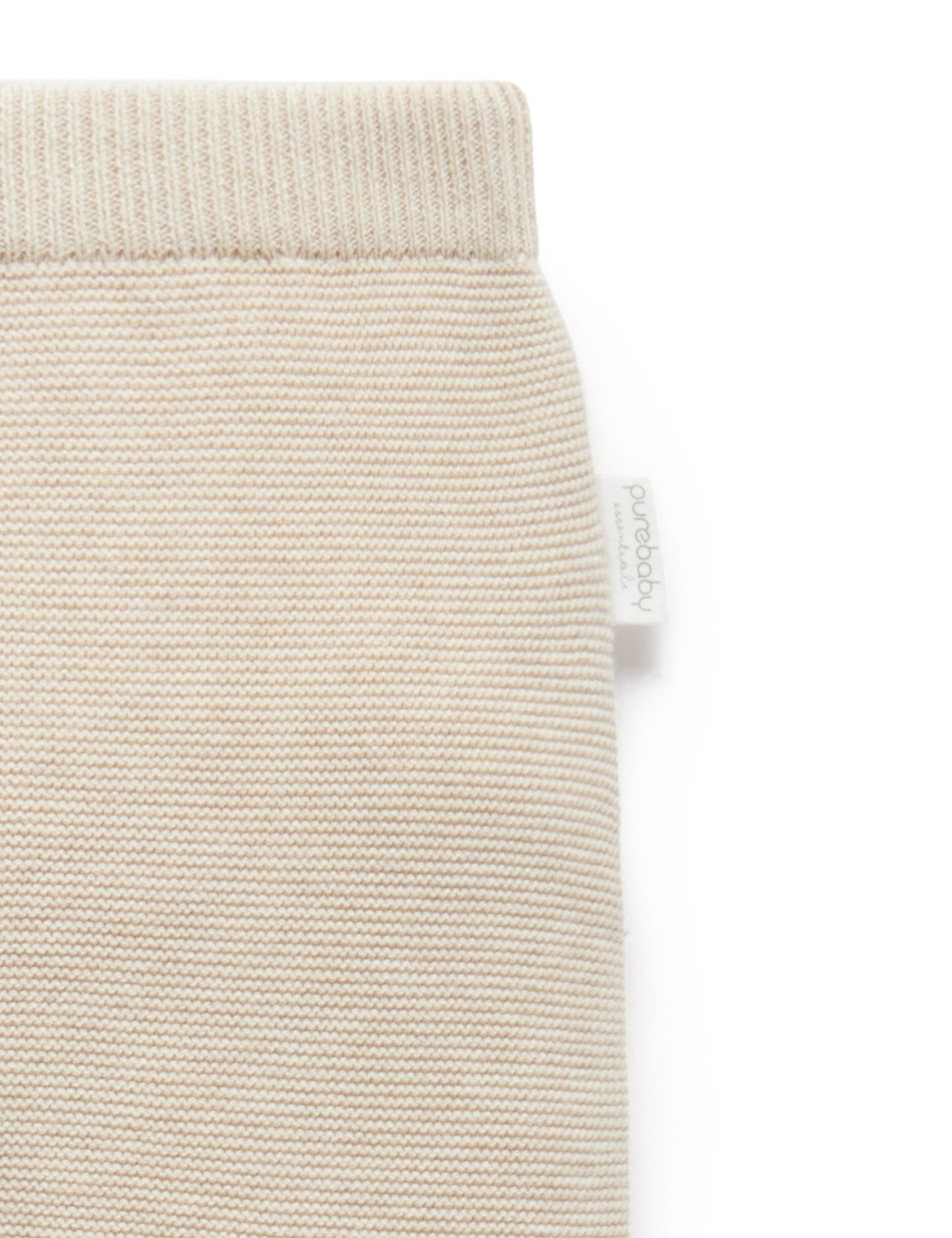 Purebaby Textured Leggings - Wheat Melange, NB - Image 4