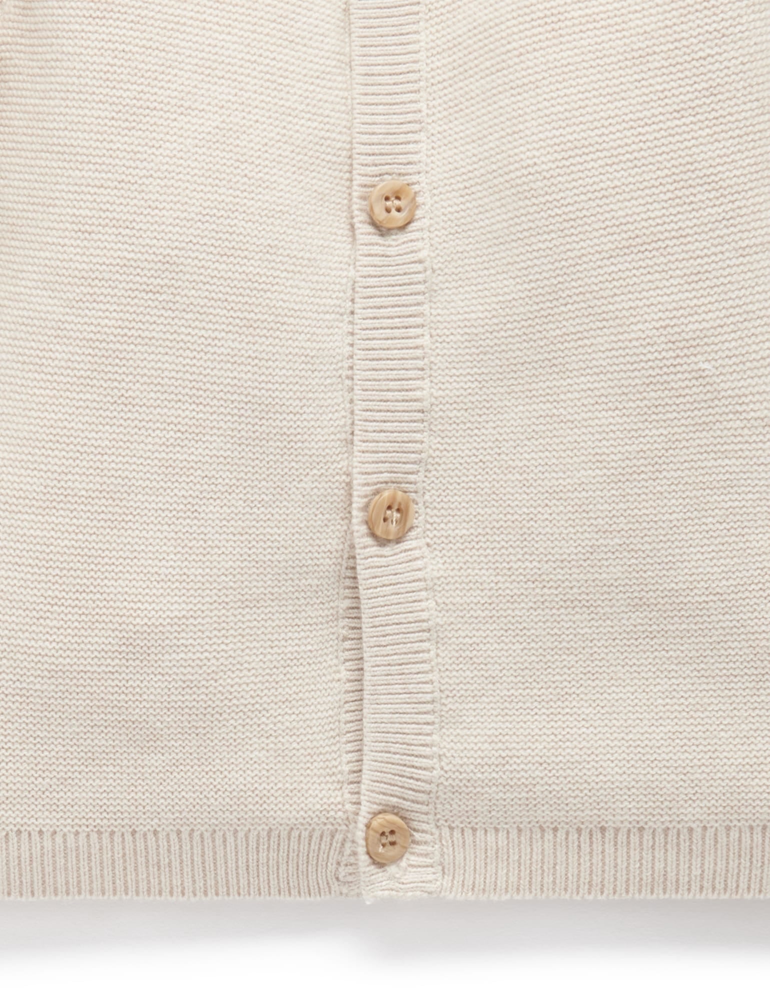 Purebaby Textured Cardigan - Wheat Melange, 3-6M - Image 5