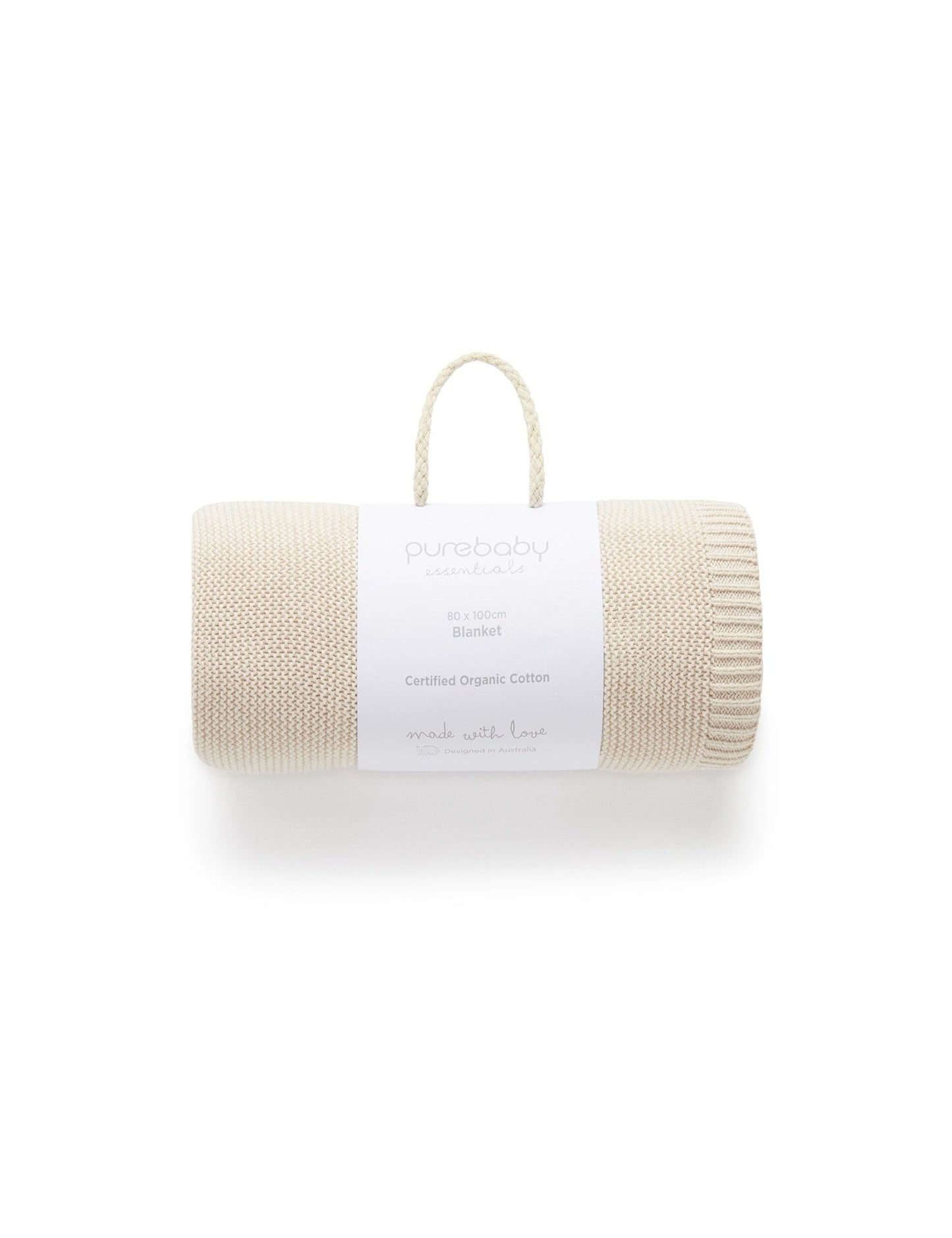 Purebaby Essentials Textured Blanket - Wheat Melange, One Size - Image 5