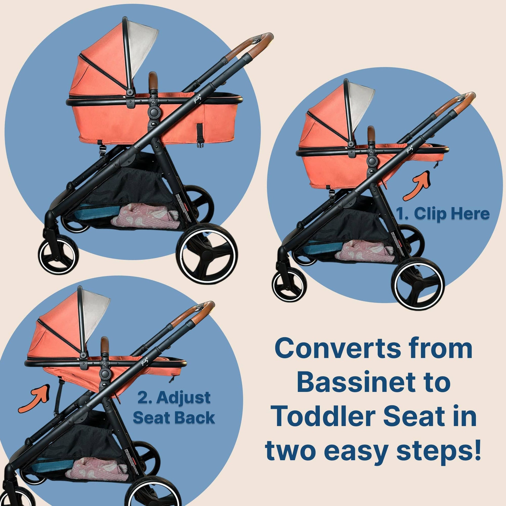 double stroller that converts to single Piper Convertible Single-to-Double Stroller Aloe