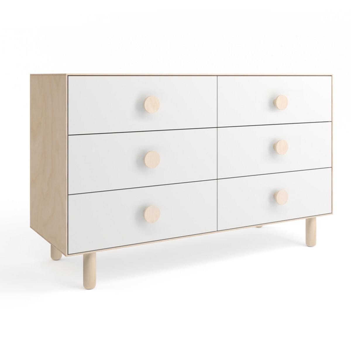Oeuf Dot 6 Drawer Dresser - Birch - 2M6D-M-01