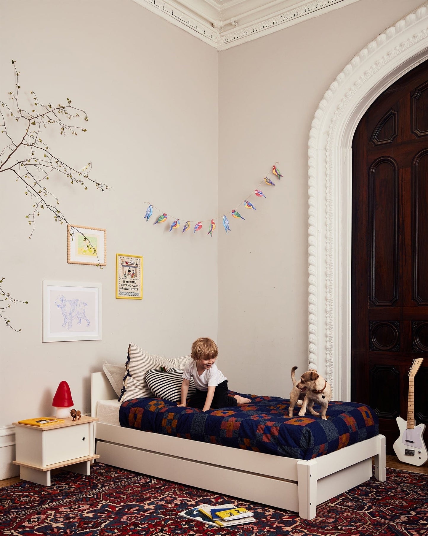 Oeuf Perch Twin Lower Bed - White - 2PTW03