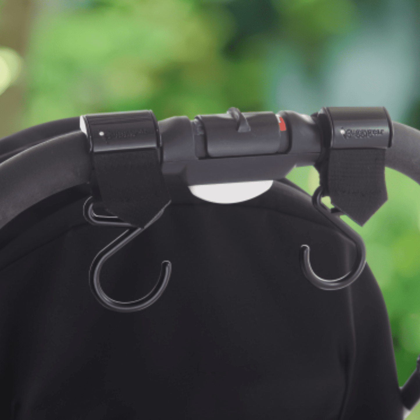 KidCo Buggygear Premium Anti-Slip Boutique Buggy Hooks, Set of 2 - Matte Black