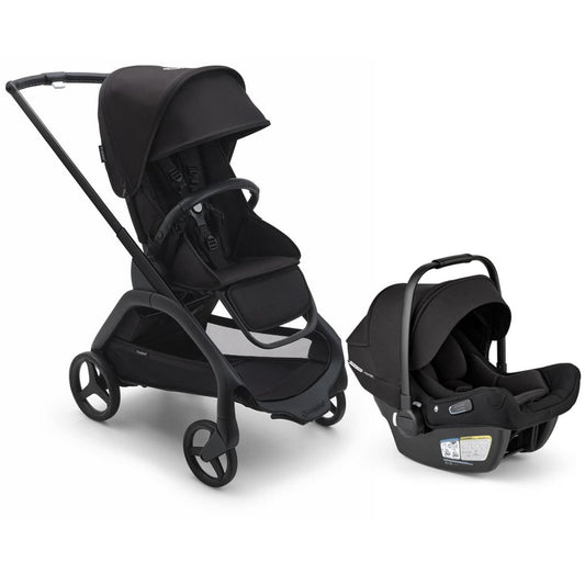 Bugaboo Dragonfly Stroller + Turtle Air Shield Travel System Bundle - Black / Midnight Black / Midnight Black / Black - 100176036-400016001-B