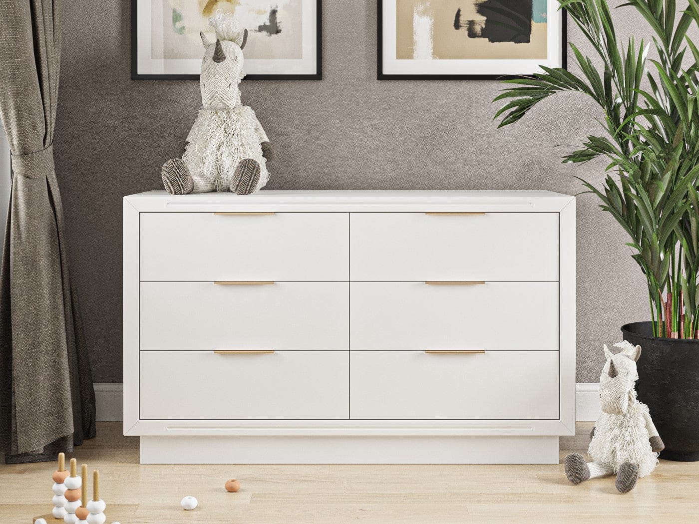 Romina Furniture Quadro Double Dresser