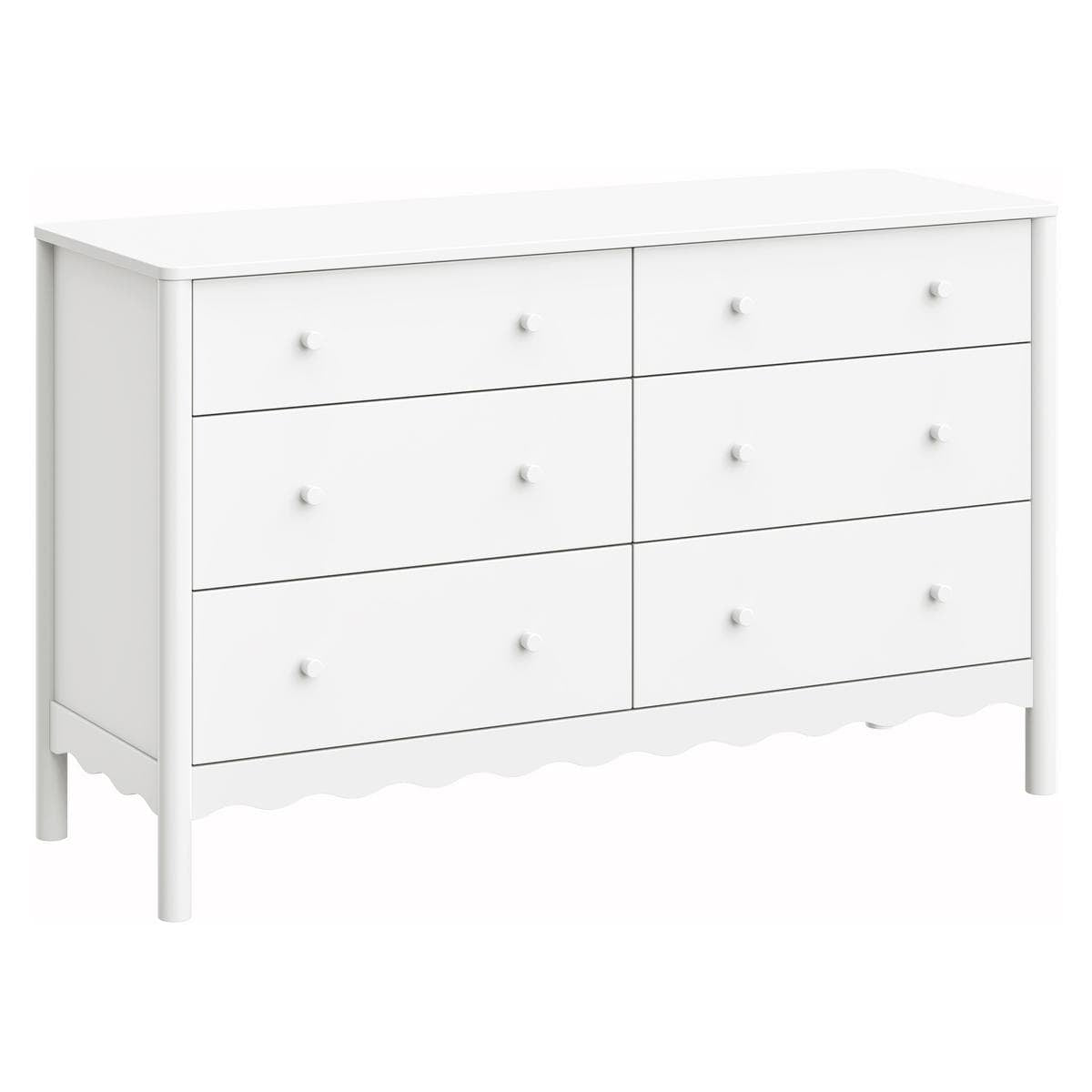 Babyletto Swell 6-Drawer Wide Assembled Dresser (56") - White