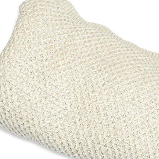 Viverano Organics Quincy Soft Sweater Knit Baby Blanket (Organic Cotton) - Natural, One Size