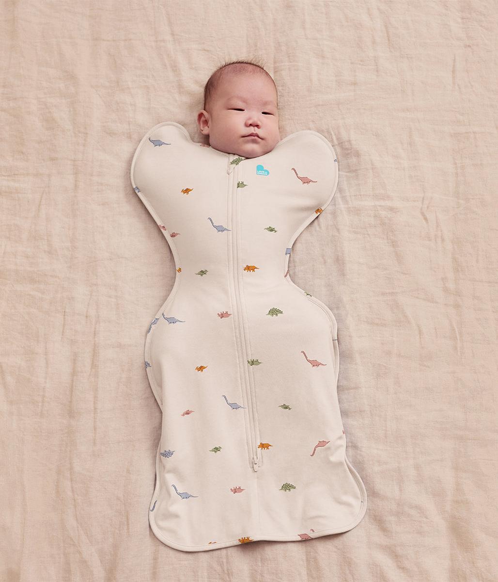 Love To Dream Swaddle UP Original 1.0 TOG, Newborn - Cream Dinosnore