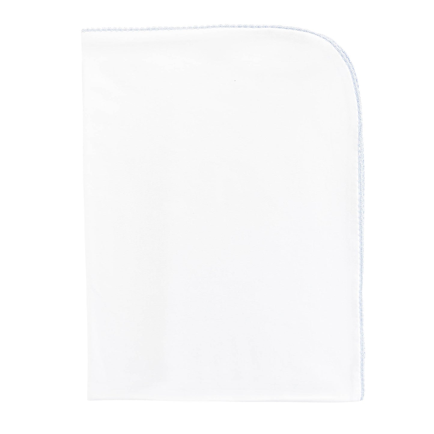 Baby Club Chic Pima Receiving Blanket with Crochet Trim - no Embroidery