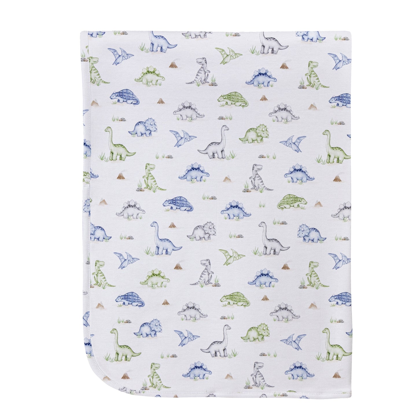 Baby Club Chic Cute Roars Printed Pima Receiving Blanket 30 X 28.5