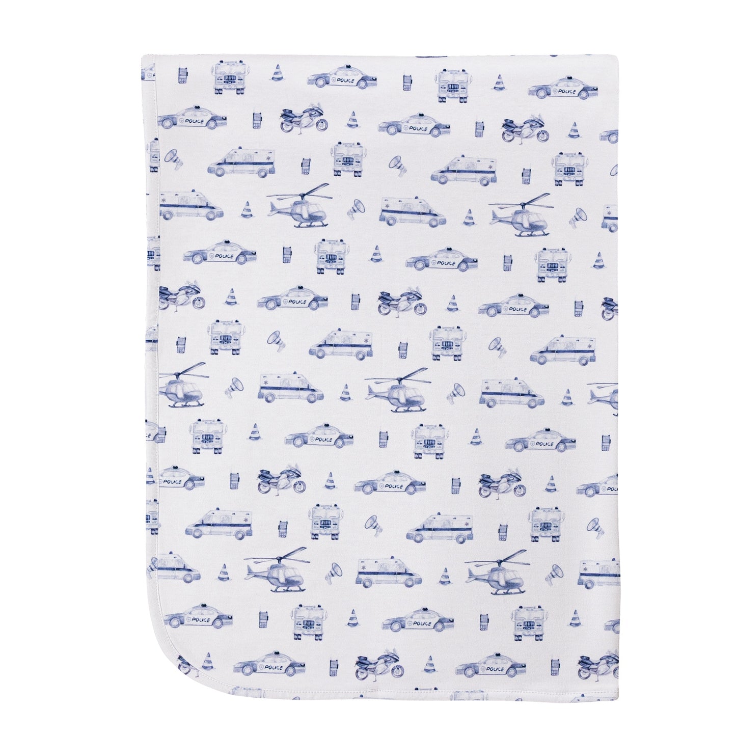 Baby Club Chic Rescue Riders Printed Pima Receiving Blanket 30 X 28.5