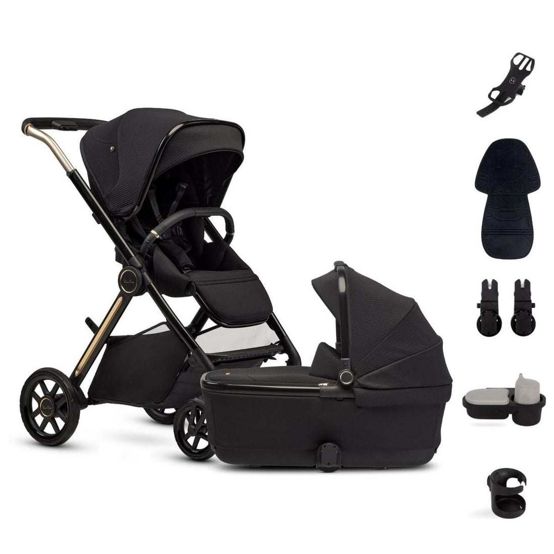 Silver Cross Reef 2 Multi-terrain Modular Stroller + Bassinet 2025 + Accessory Bundle - Espresso (Special Edition)