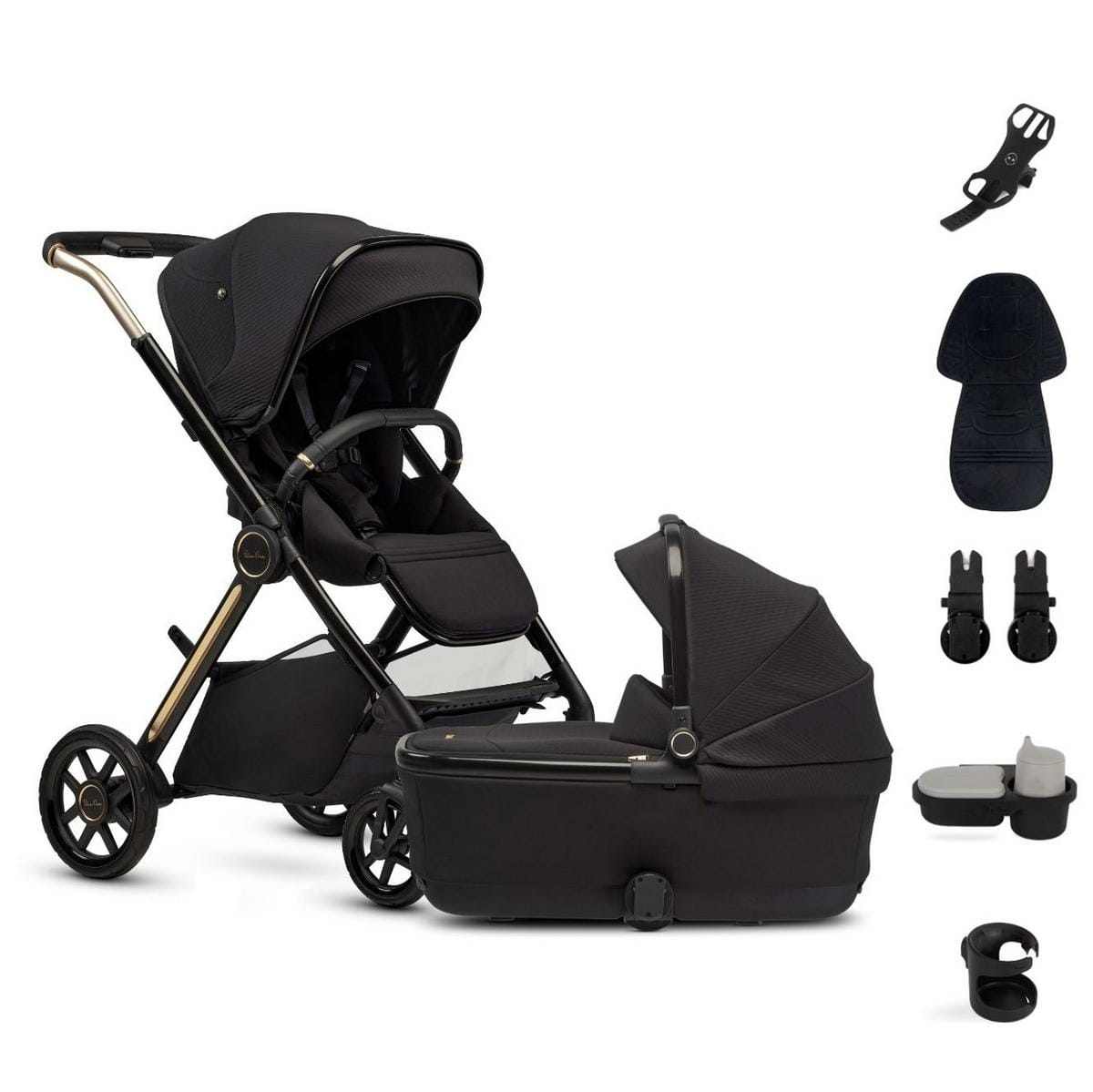 Silver Cross Reef 2 Multi-terrain Modular Stroller + Bassinet 2025 + Accessory Bundle - Espresso (Special Edition) - SX2336-EPBNDL