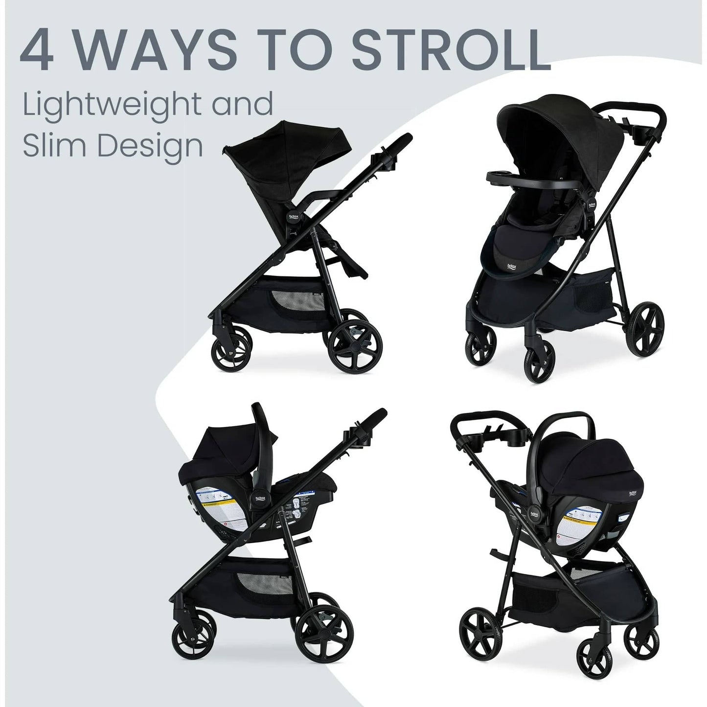 Britax Willow Brook S+ Travel System with Alpine Anti-Rebound Base - Raven Black - S14691600