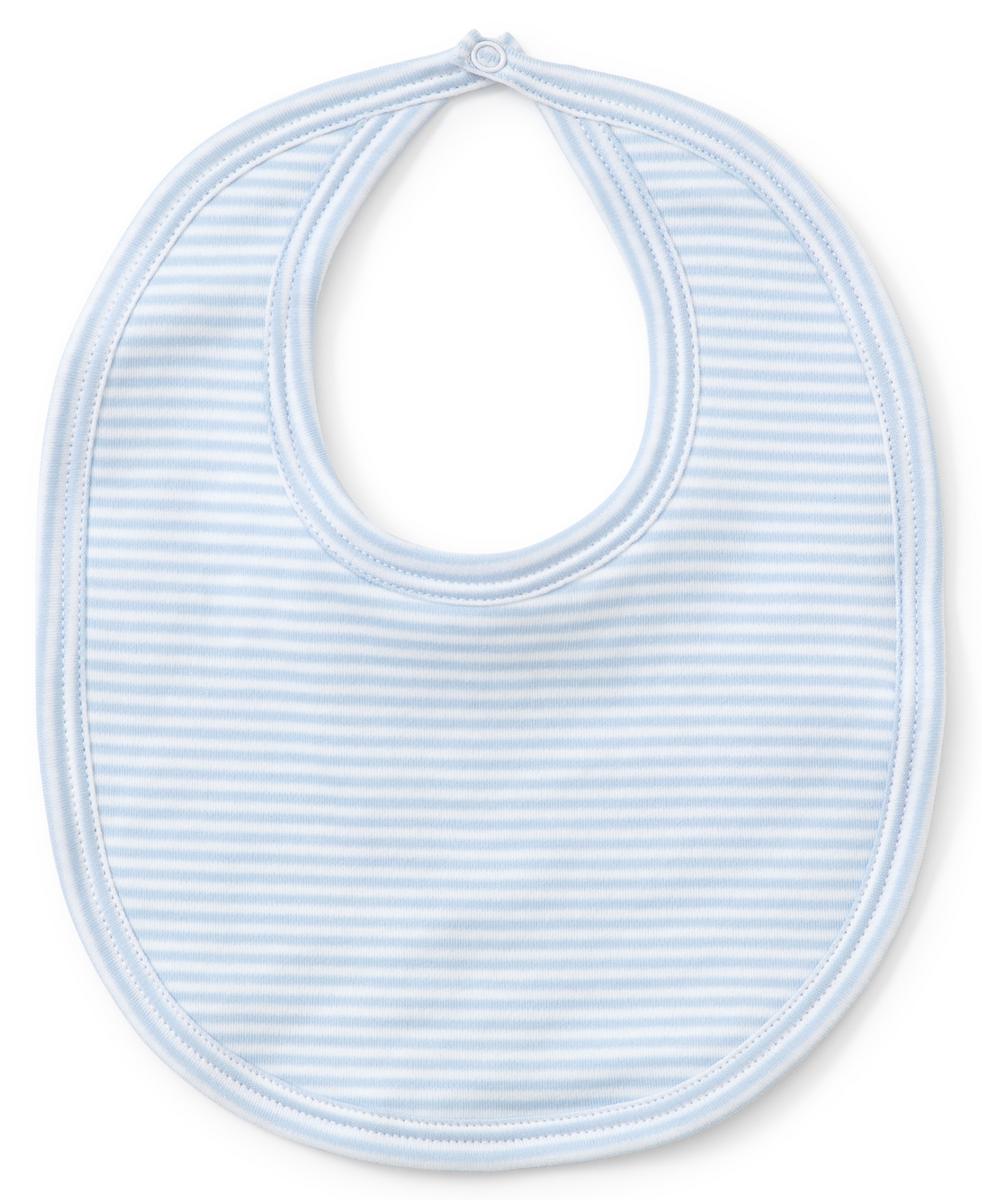 Kissy Kissy Stripes Bib - Light Blue Stripes