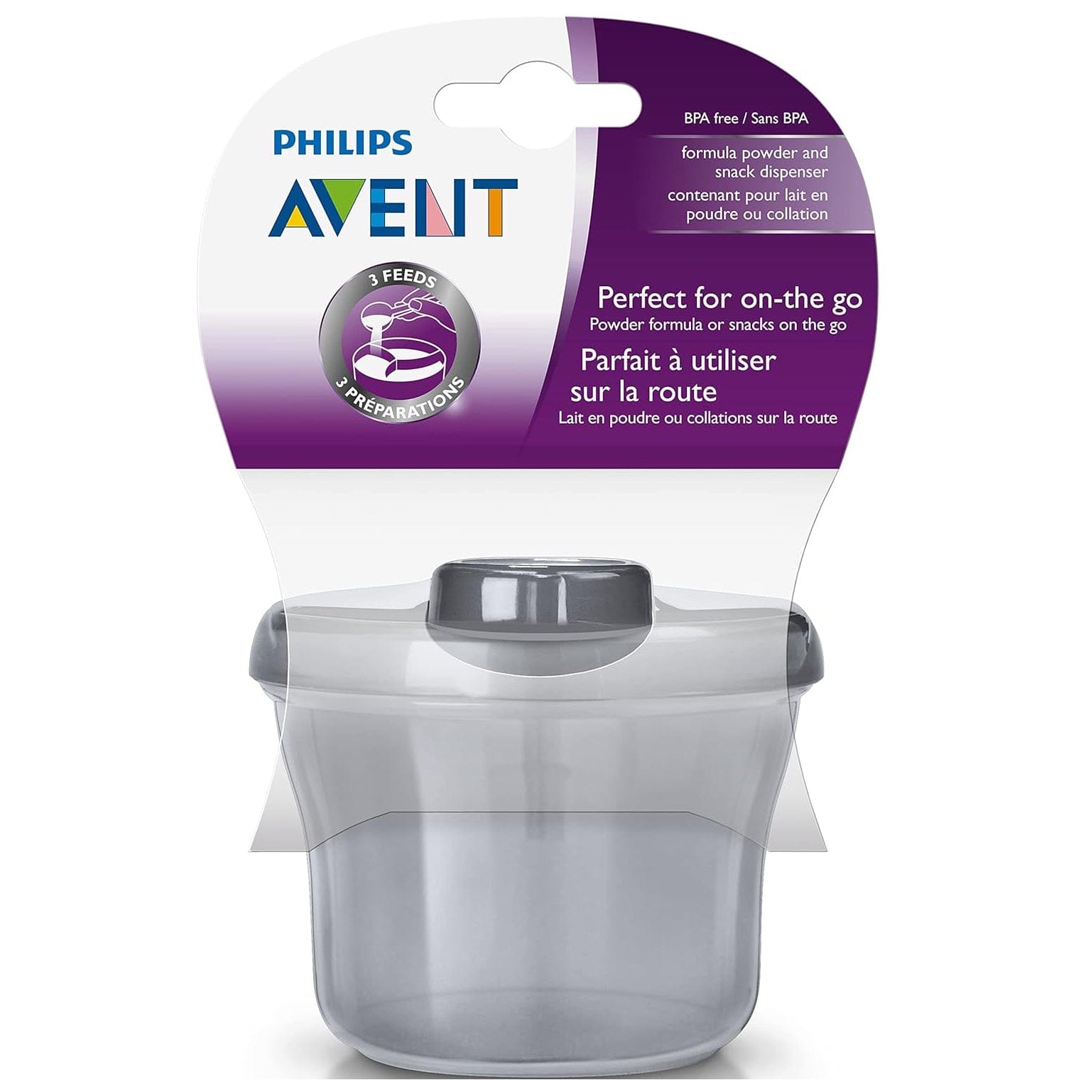 Avent Formula Dispenser And Snack Cup - Grey - SCF135-18