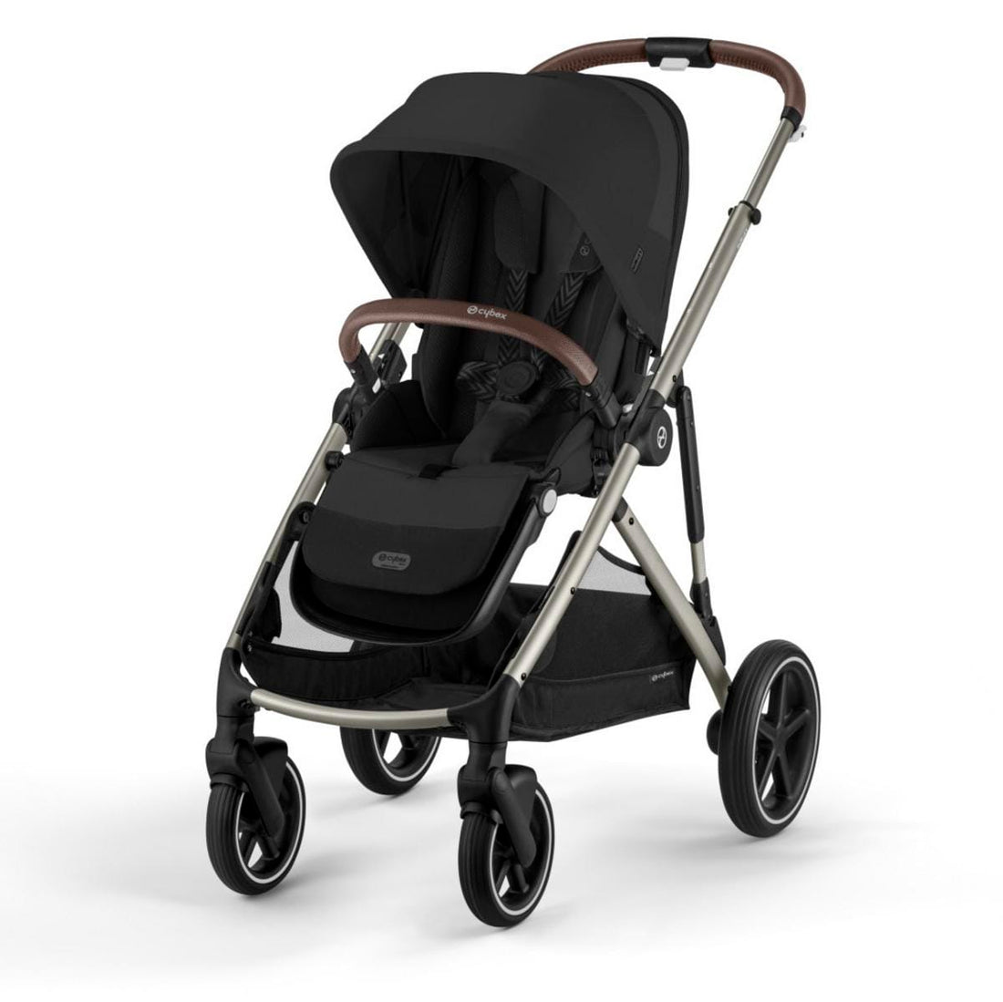 Cybex Gazelle S Single-to-Double Stroller - Taupe Frame / Moon Black