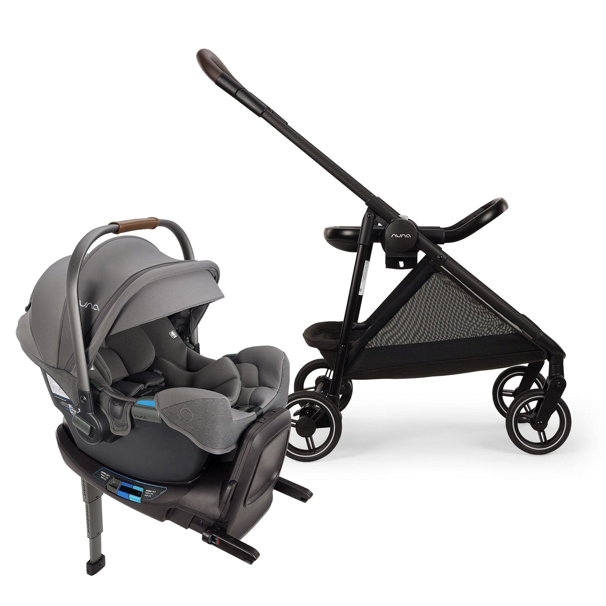 Nuna Flex System Frame + PIPA RX Travel System Bundle - Granite - SF16070CVR-CF12508609GRN