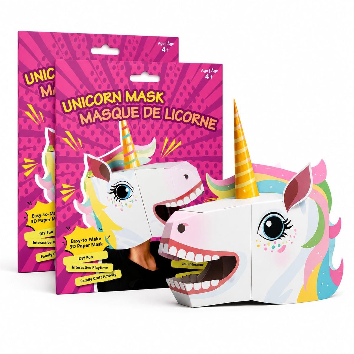 3D Paper Mask - Unicorn Mask