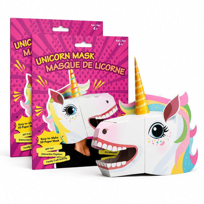 3D Paper Mask - Unicorn Mask
