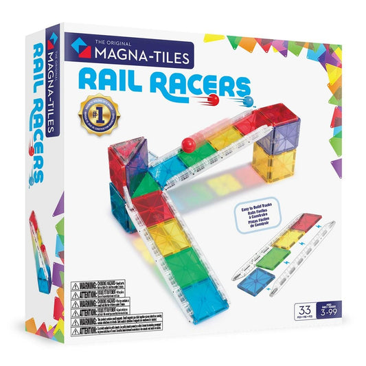 Magna-Tiles Rail Racers, 33 Piece Set - 251033RR