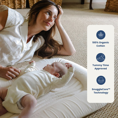 Snuggle Me Infant Lounger Wave - Natural
