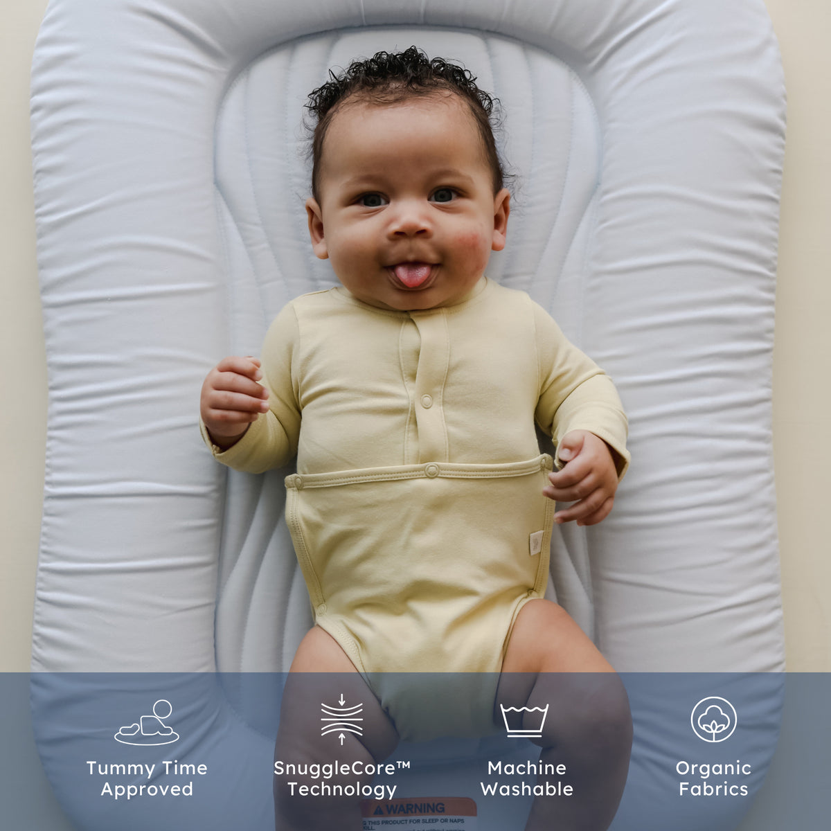 Snuggle Me Infant Lounger Wave - Sky