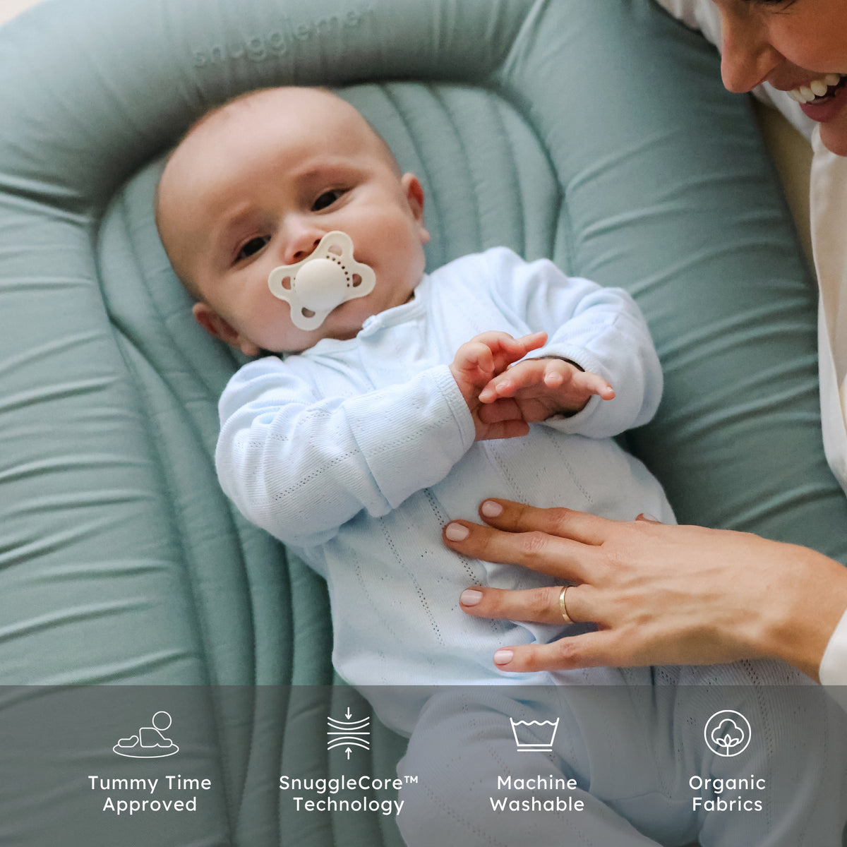 Snuggle Me Infant Lounger Wave - Slate