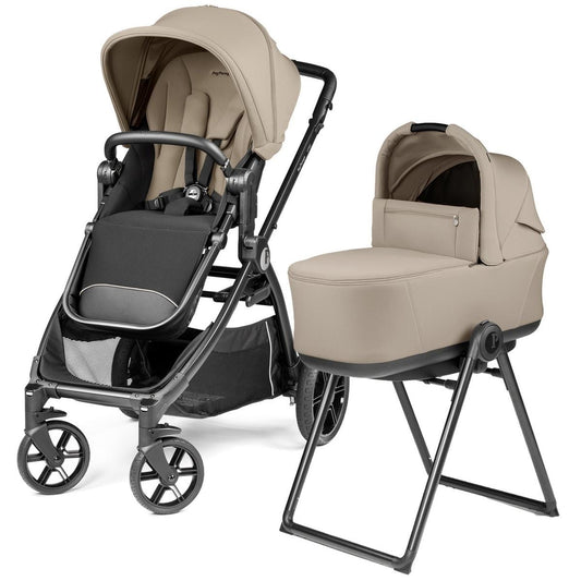 PEG YPSI Single-to-Double Stroller 2025 + Bassinet with Stand By Me Bundle - Vanilla Blend - IP38000000MO13MO26-IN21000000MO26GM26