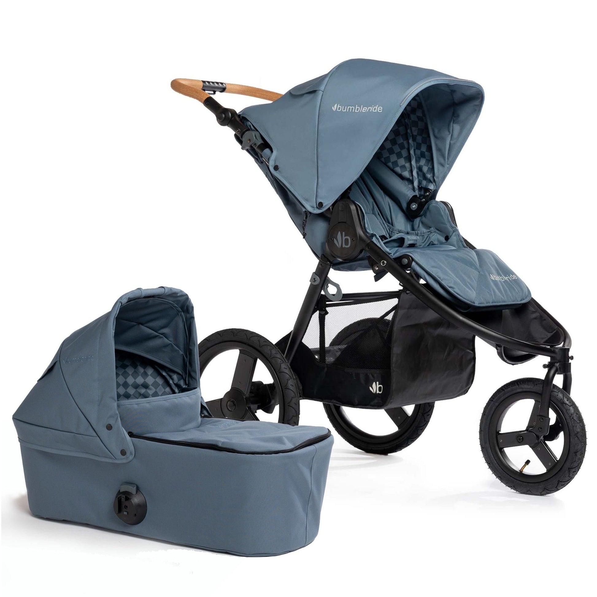 Bumbleride Speed Jogging Stroller + Bassinet Bundle - Ocean / Ocean - SP-395CN-BAS-63CN