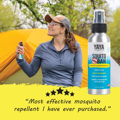 YAYA Organics Squito Ban All-Natural Mosquito Repellent - 4 oz