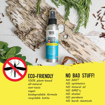 YAYA Organics Squito Ban All-Natural Mosquito Repellent - 4 oz