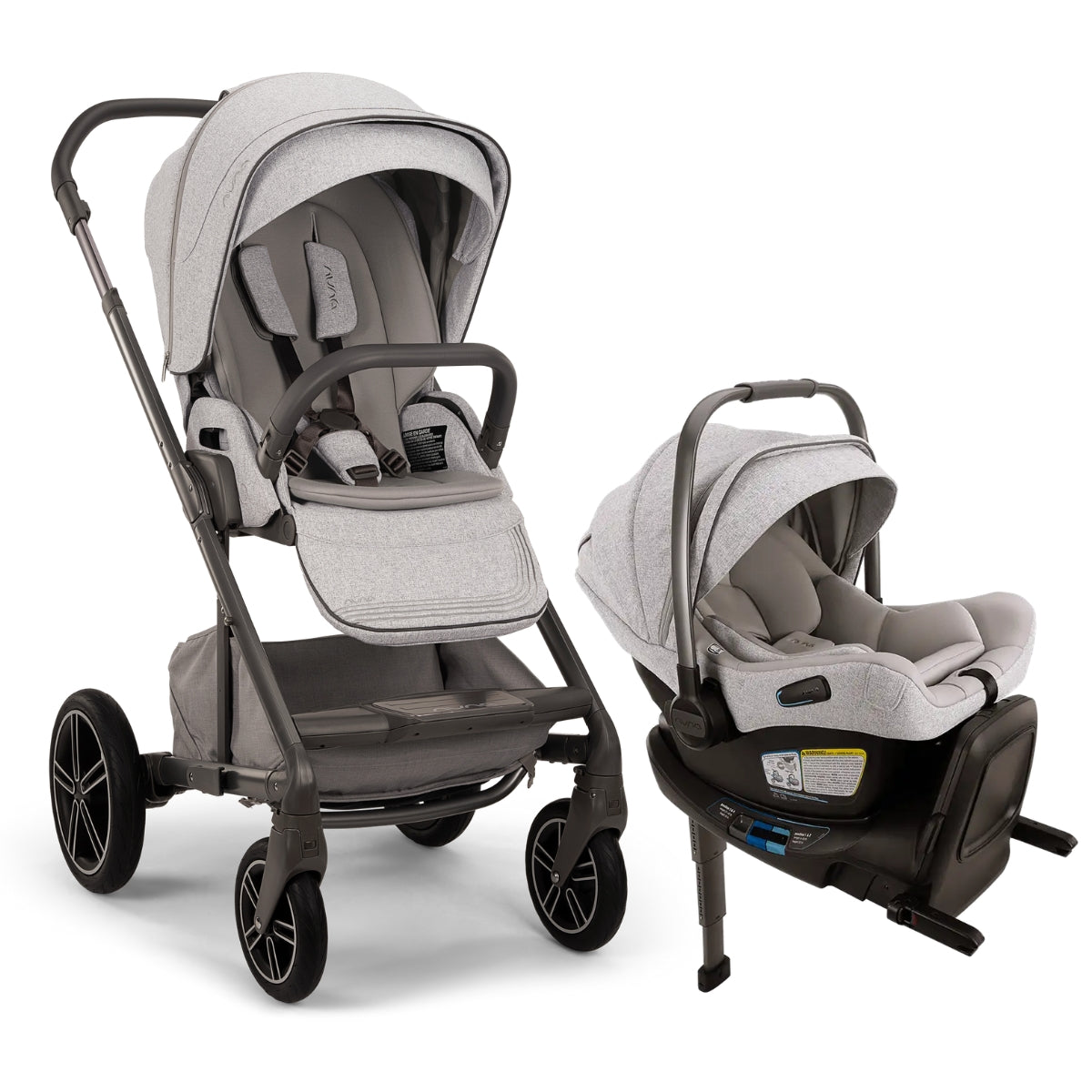 Nuna MIXX Next + Pipa Aire RX Travel System Bundle - Sterling / Caviar Chocolate