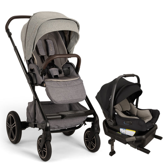 Nuna MIXX Next w/ Magnetic Buckle + Pipa Aire Travel System - Monterey / Caviar Chocolate