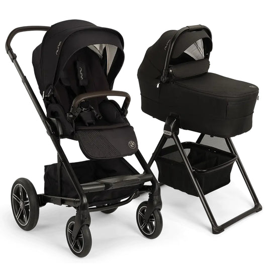 Nuna x BMW MIXX Next Stroller with Magnetic Buckle + Bassinet & Stand Bundle - Element