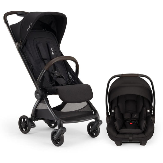 Nuna VIAA cabn + PIPA Aire RX Travel System Bundle - Caviar