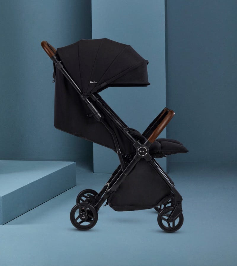 Silver Cross Jet Lightweight Double Stroller + Essentials Bundle - Black