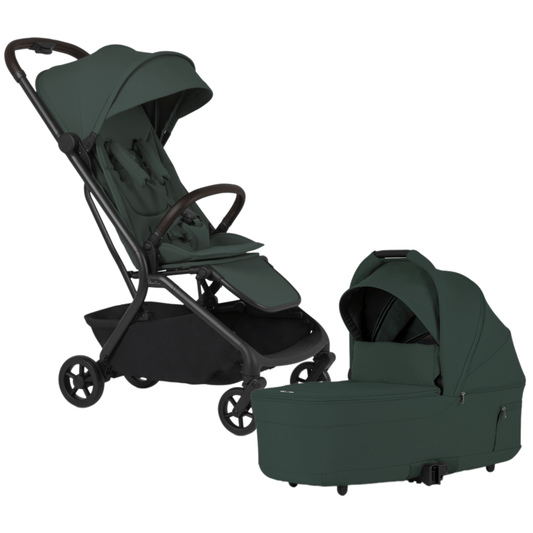 Silver Cross Nia Compact Travel Stroller + Bassinet Bundle - Conifer - SX2347-CFUC-SX2348-CFUS