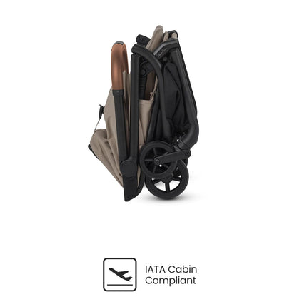 Silver Cross Nia Compact Travel Stroller + Bassinet Bundle - Champagne - SX2347-CPUC-SX2348-CPUS