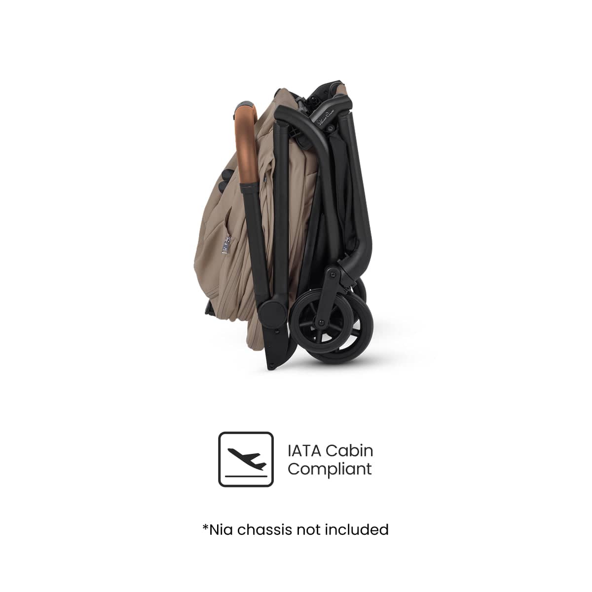 Silver Cross Nia Compact Travel Stroller + Bassinet Bundle - Champagne - SX2347-CPUC-SX2348-CPUS
