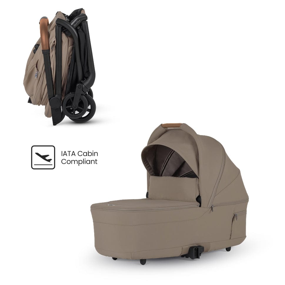 Silver Cross Nia Compact Travel Stroller + Bassinet Bundle - Champagne - SX2347-CPUC-SX2348-CPUS