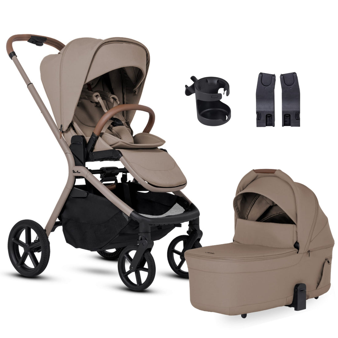 Silver Cross Breez Stroller + Newborn Essentials Bundle - Champagne