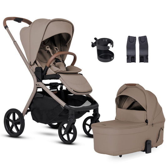 Silver Cross Breez Stroller + Newborn Essentials Bundle - Champagne