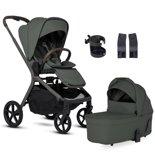 Silver Cross Breez Modular Stroller + Newborn Essentials Bundle - Pewter