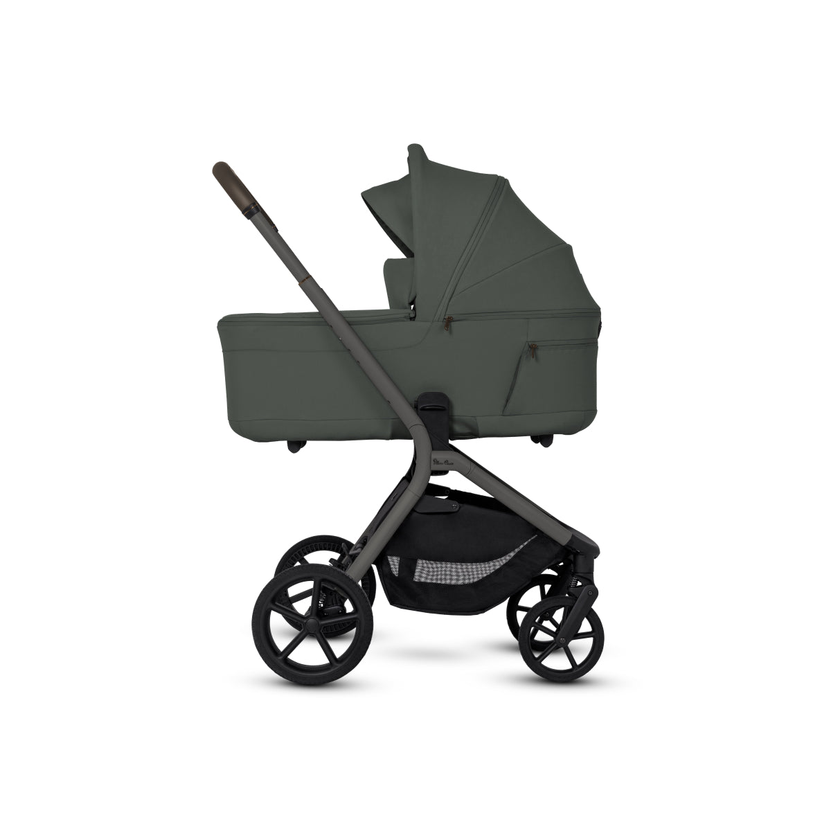 Silver Cross Breez Modular Stroller + Bassinet Bundle - Pewter - SX2349-PWUC-SX2350-PWUC