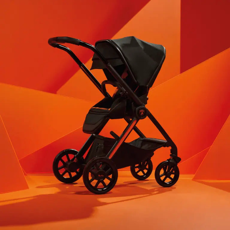 Silver Cross Reef AL Arancio Stroller Bassinet Bundle - Lamborghini