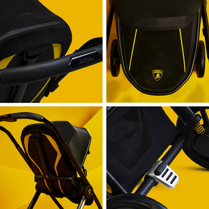 Silver Cross Reef AL Giallo Stroller Bassinet Bundle - Lamborghini
