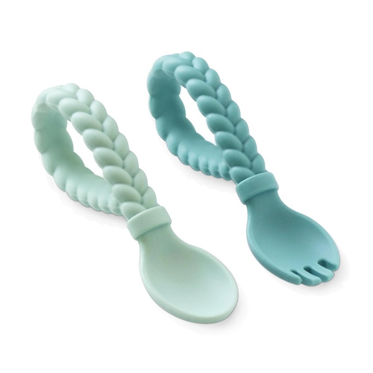 Itzy Ritzy Sweetie Spoons Looped Spoon and Fork Set - Mint - SPL8353
