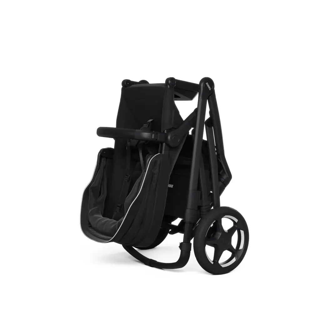 Thule Sleek 2 Double Stroller + Bassinet Bundle - Black